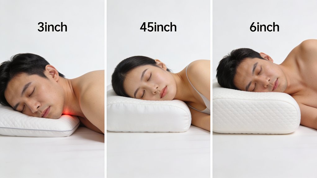 pillow thickness by shoulder width
